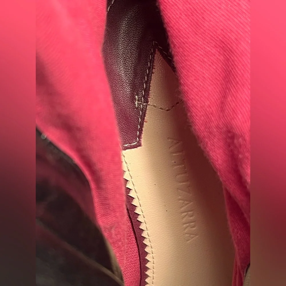 ALTUZARRA  Burgundy Women's Leather Ankle boots ! Size 39 1/2 - Picture 7 of 8